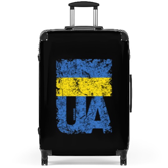 I stand with Ukraine. Support Ukraine. Stop War Suitcases