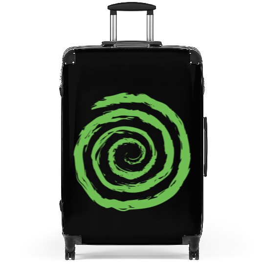 Geometric Shapes. Circle Spiral Shape Suitcases