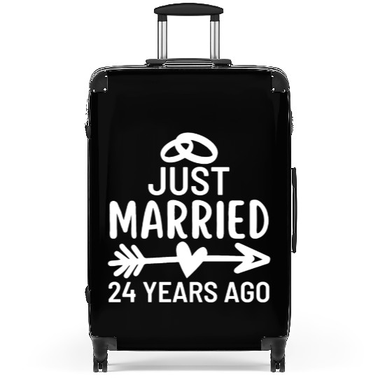 Just Married 24 Years Ago Wedding Anniversary Suitcases