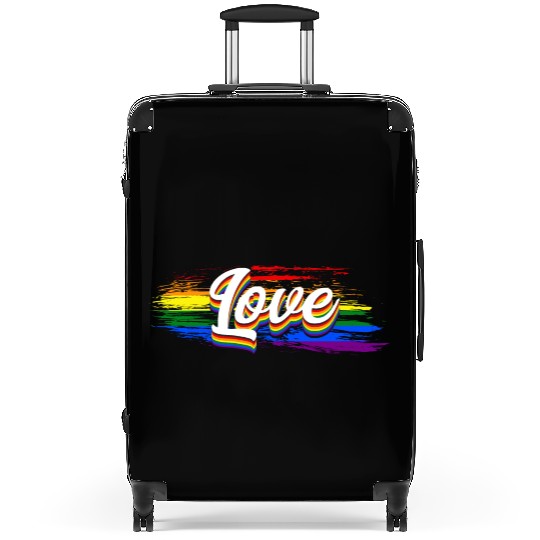 Love Rainbow Flag LGBT Tolerance Heart Pride Suitcases