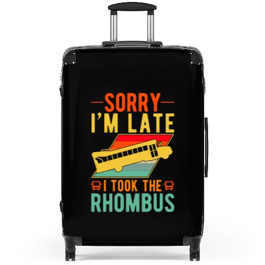Math Teacher School Bus Driver Rhombus Suitcases