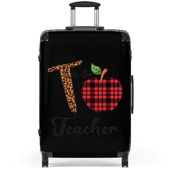 Leopard T is For Teacher Suitcases