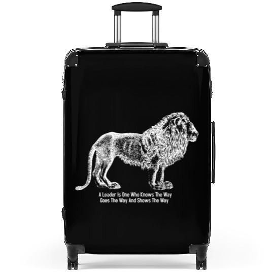 Lion and quote Suitcases