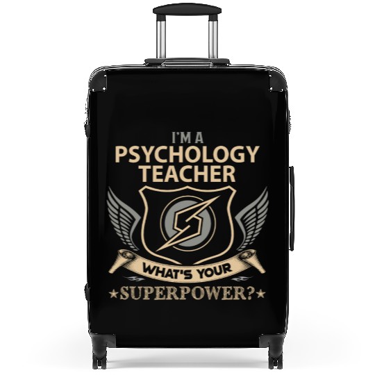 Psychology Teacher Suitcases - Superpower Job Gift I