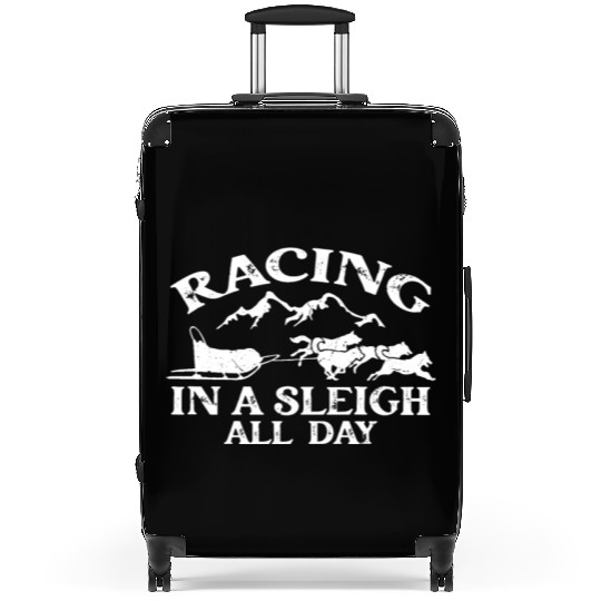 Alaska Sled Dog Racing In A Sleigh All Day Mushing Suitcases