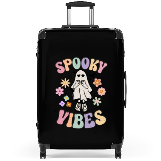Spooky Season Retro Vintage Floral Halloween Suitcases