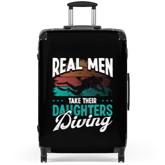 Diver Real Men taker their Daughters Scuba Diving Suitcases