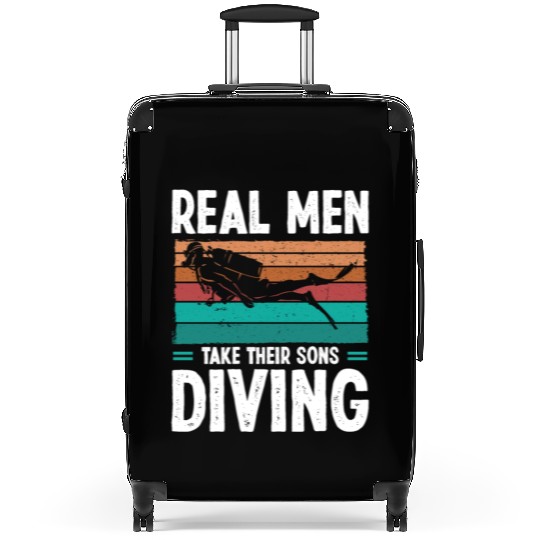 Diver Real Men taker their Sons Scuba Diving Suitcases