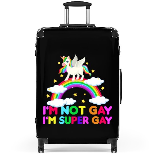 I m Not Gay I m Super Gay - Unicorn Rainbow LGBT Suitcases
