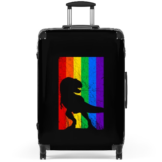 LGBT Dinosaur Rainbow Flag Suitcases