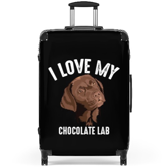 Cool I Love My Chocolate Lab Funny Brown Labrador Suitcases