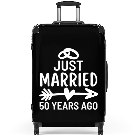 Just Married 50 Years Ago Wedding Anniversary Suitcases