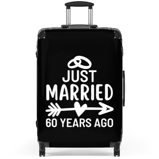 Just Married 60 Years Ago Wedding Anniversary Suitcases