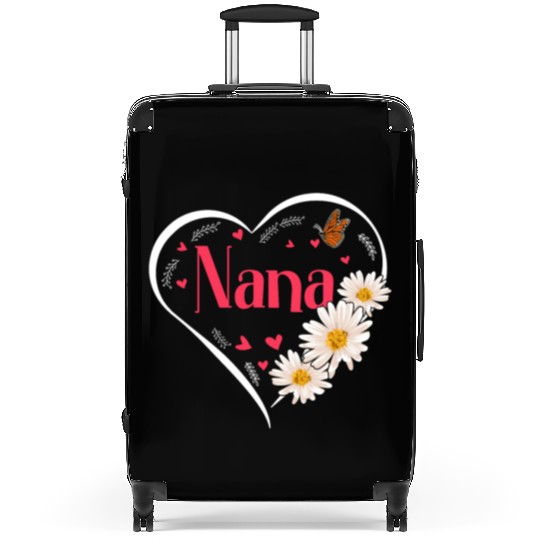 Nana Daisy Flower Heart Women Grandma Suitcases