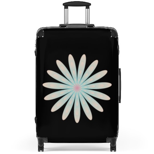 Blue and Coral Flower Suitcases