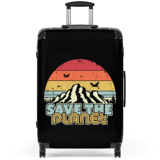 Save The Planet Retro Climate Change Suitcases