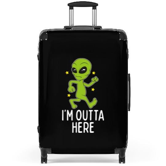 I'M Outta Here Alien Storm Area 51 Alien Running A Suitcases