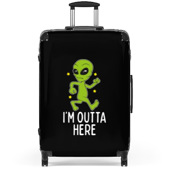 I'M Outta Here Alien Storm Area 51 Alien Running A Suitcases