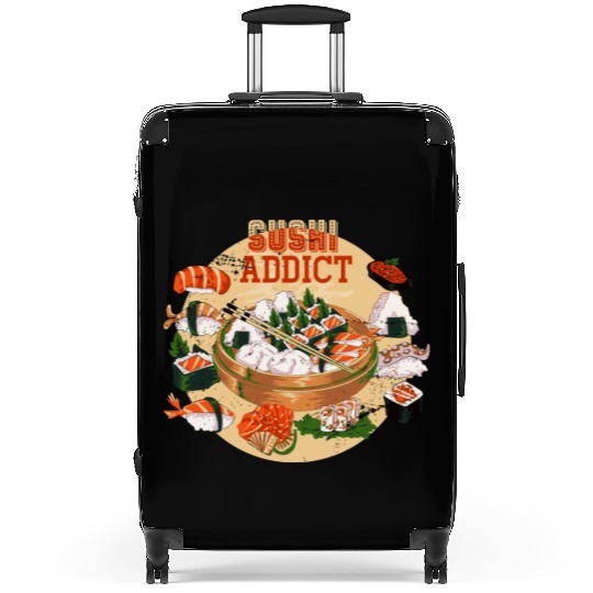 Funny Sushi Addict Asian Food Lover Sushi Suitcases