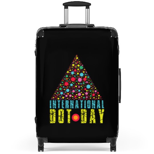 Colorful Triangle Pattern International Dot Day Suitcases