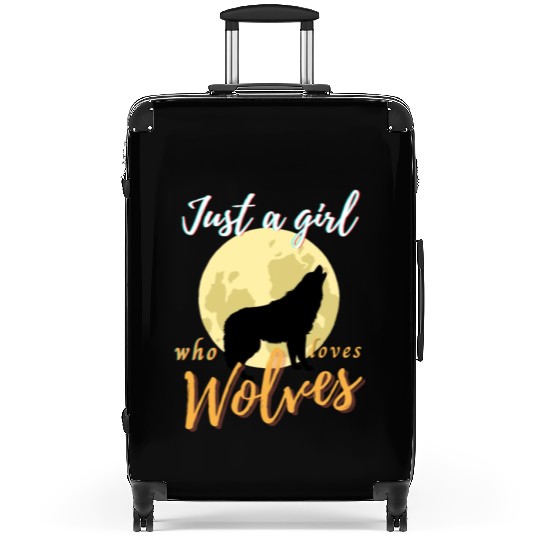 Wolf Lover, Just a Girl Who Loves Wolves Suitcases
