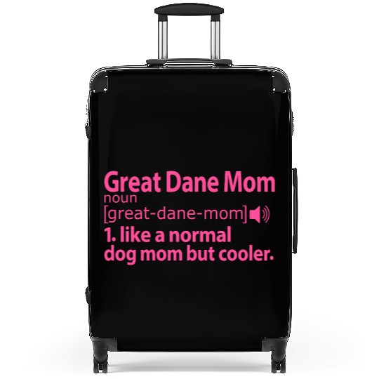 Great Dane Mom Definition pink Suitcases