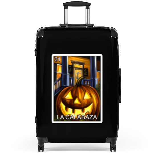 La Calabaza Pumpkin Card Mexican Lottery Card Suitcases