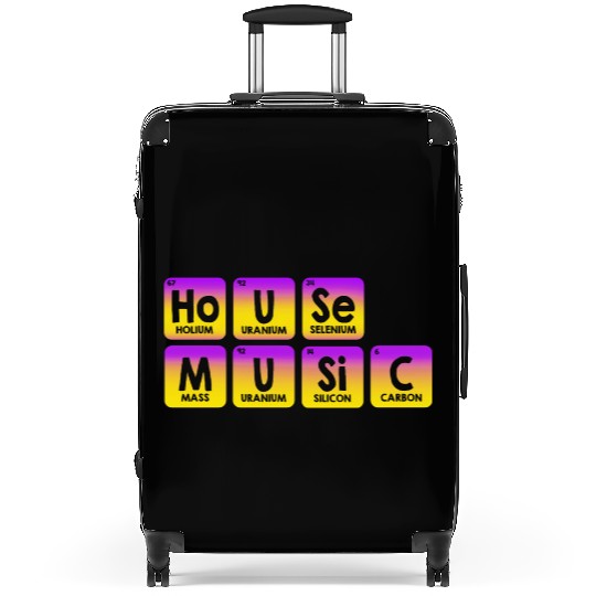 Periodic Table Science Techno House Music Suitcases