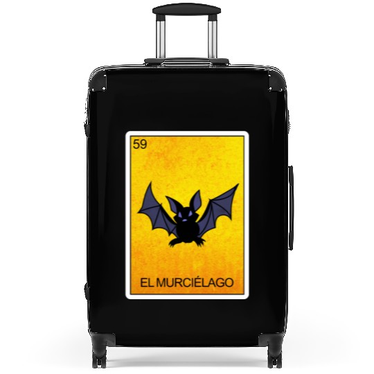 El Murcielago Bat Card Mexican Lottery Card Suitcases