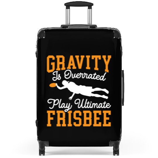 Gravity Is Overated Play Ultimate Frisbee Player Suitcases