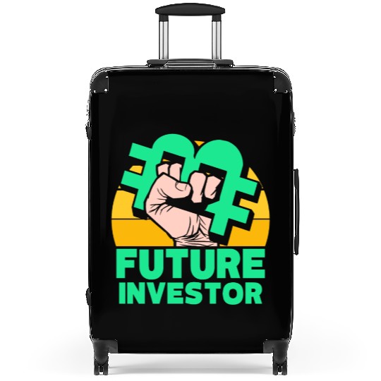 Future Bitcoin Investor Invest Investing Stocks Suitcases