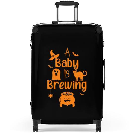 A Baby Is Brewing Maternity Halloween Women Funny Suitcases
