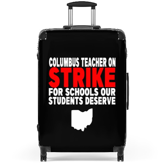 Columbus Ohio School Teachers Strike OH Teacher Suitcases
