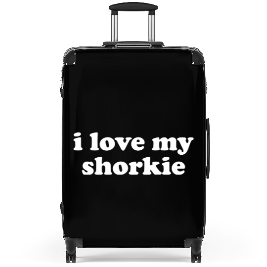I Love My Shorkie Dog Mom Suitcases