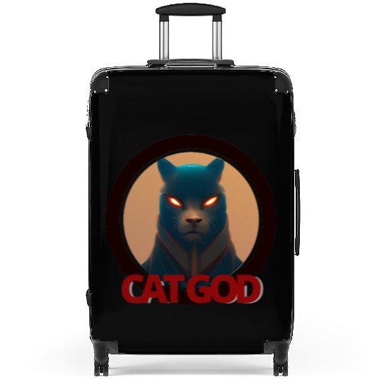 Samurai Cat God Suitcases