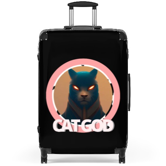 Samurai Cat God Suitcases