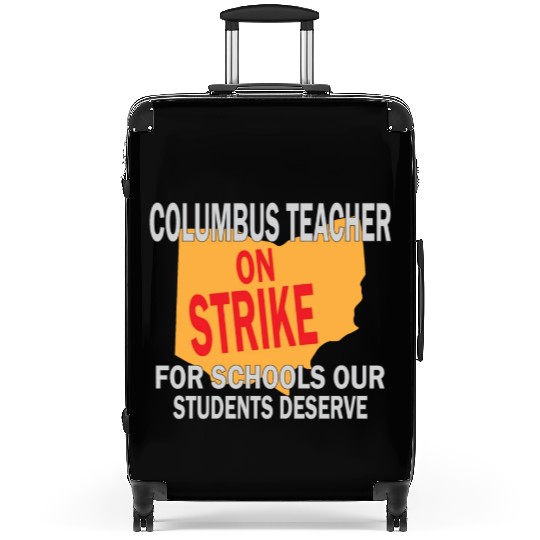 Columbus Ohio Schools Teacher Strike Suitcases