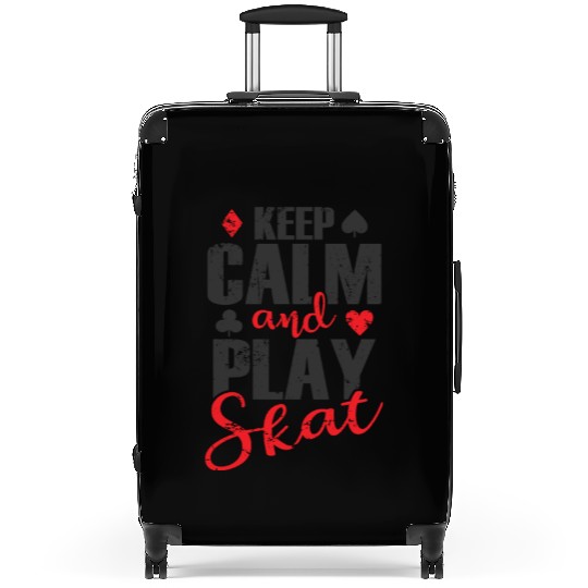 Keep Calm and play Skat Card Game Irritate Suitcases