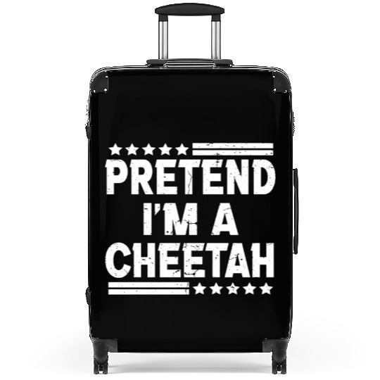 Pretend I'm A Cheetah Easy Lazy Halloween Costume Suitcases