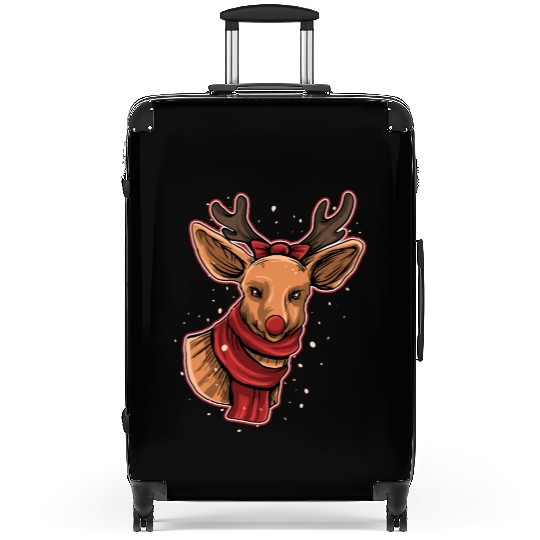 Ugly Christmas Owl Suitcases