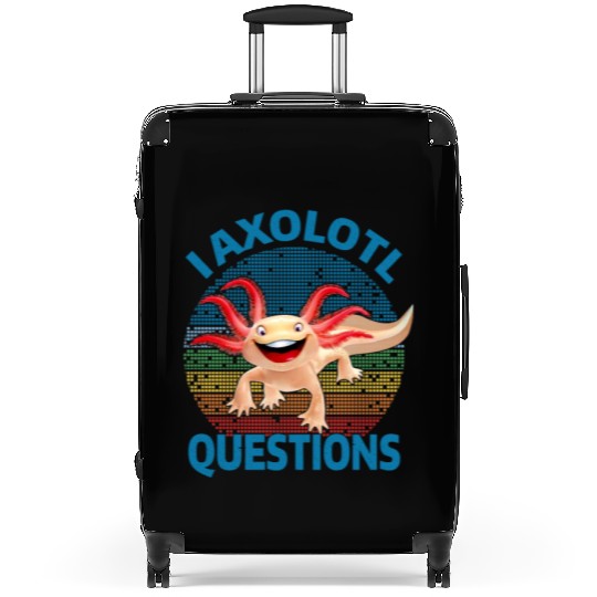 I Axolotl Questions Cute Retro Vintage Axolotl Suitcases