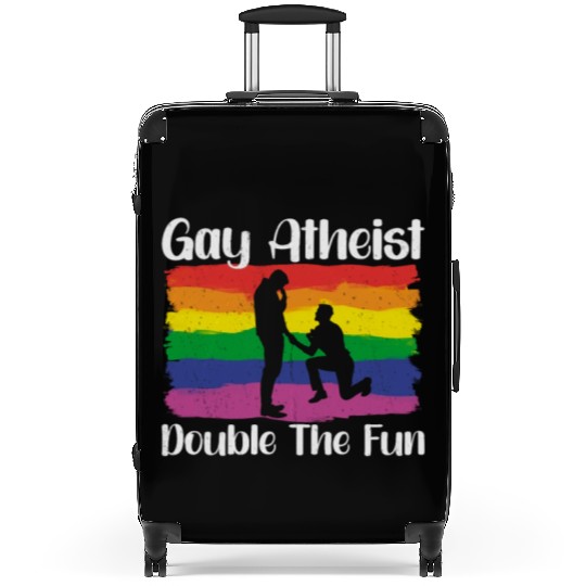 Gay LGBTQ Atheist Atheism Anti Religion Securalism Suitcases