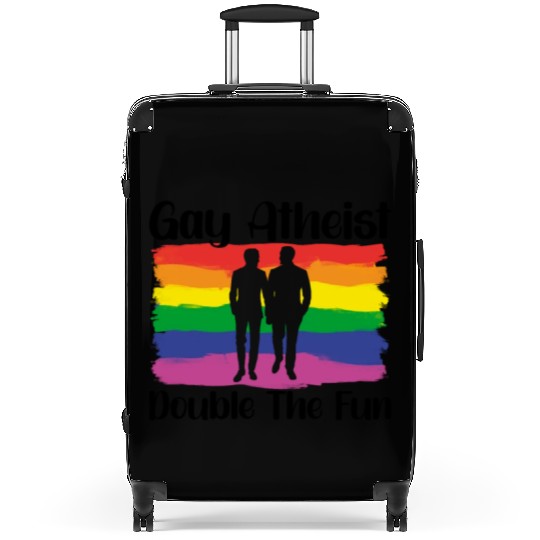 Gay LGBTQ Atheist Atheism Anti Religion Securalism Suitcases