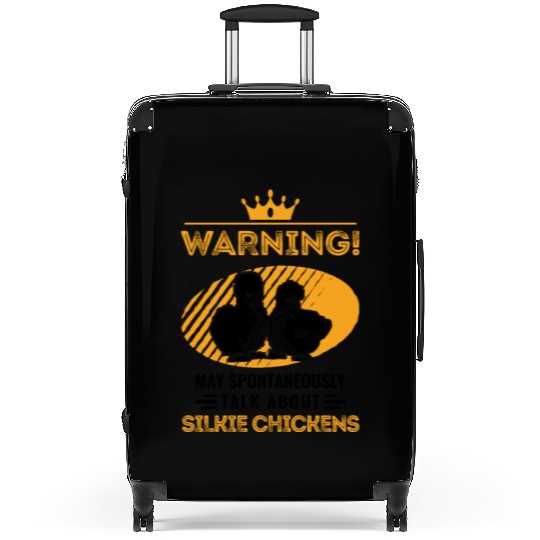 May Spontaneously Talk About Silkie Chickens Suitcases