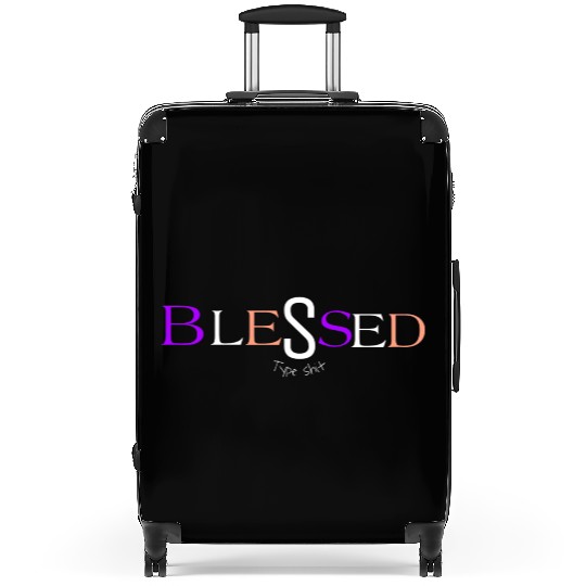 Purple and pink blessed aka pimp shit type shit Suitcases