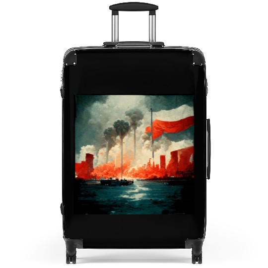 No War Sad Painting Suitcases