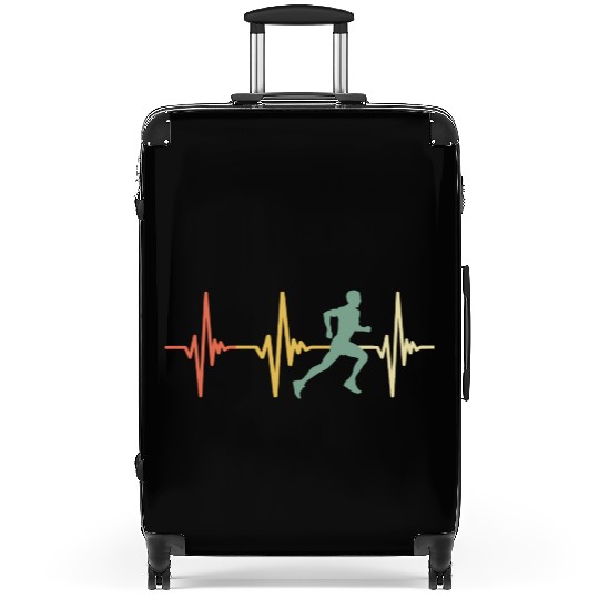 Cross Country Retro Heartbeat Running Runner Suitcases