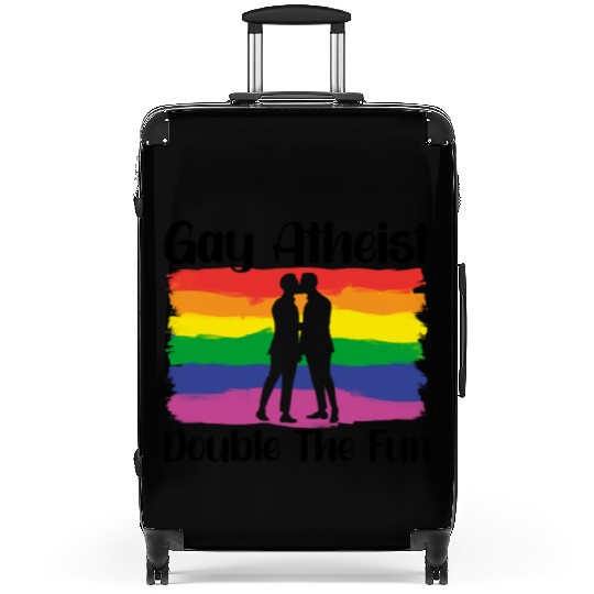 Gay LGBTQ Atheist Atheism Anti Religion Securalism Suitcases