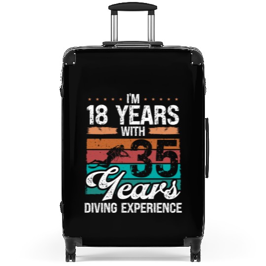 53 Birthday Idea Scuba Diving 53 Year Old Diver Suitcases