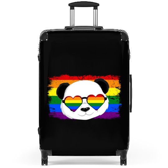Rainbow Panda Bear LGBT Gay Pride Suitcases